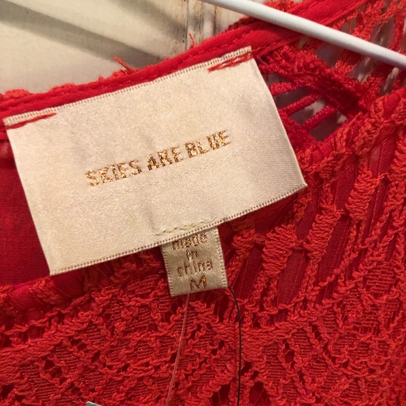 NWT Stitchfix lined top- coral orange - Picture 2 of 3